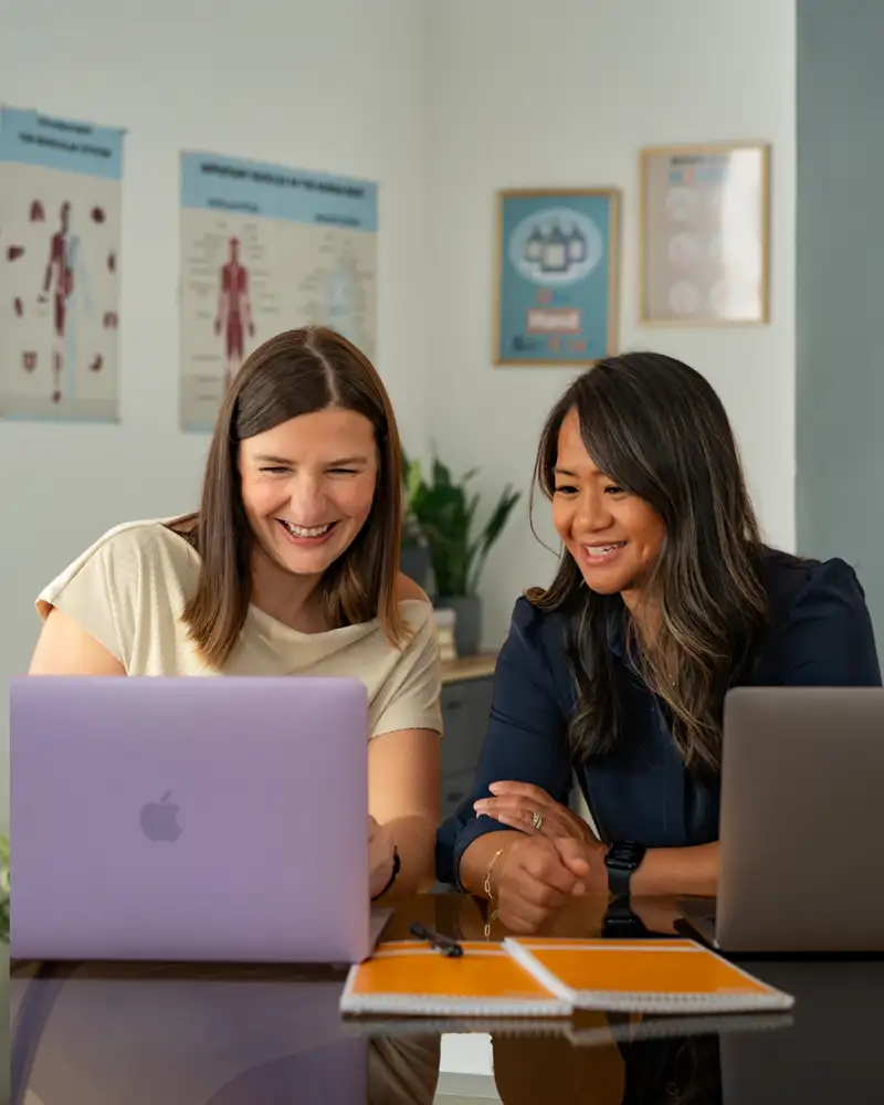 Aubrey and Candace team portrait for Town Hall Marketing